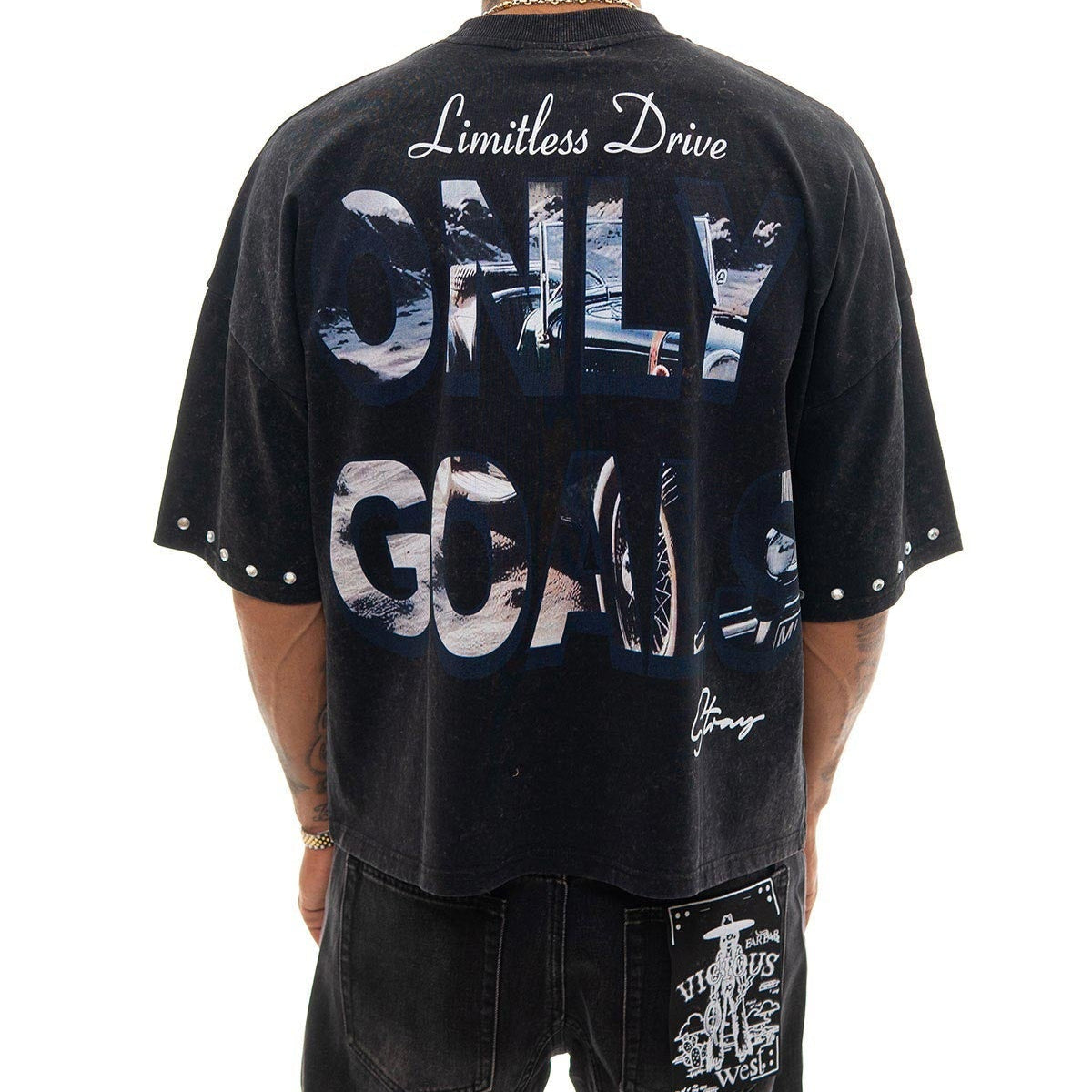 Stray no limits wide & crop fit tee