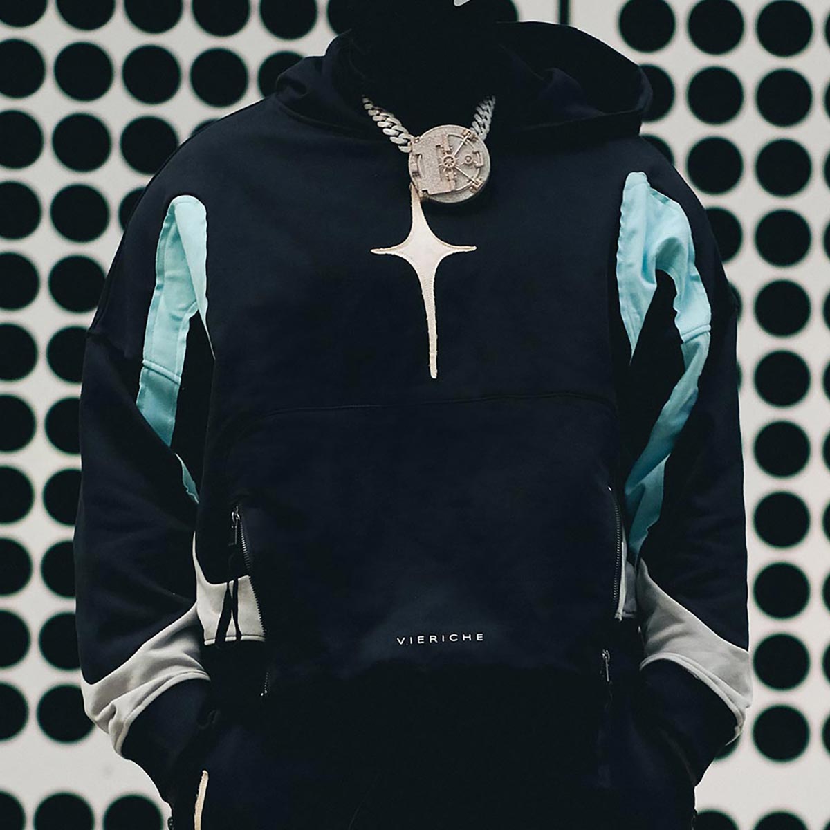 Neopanel cropped hoodie