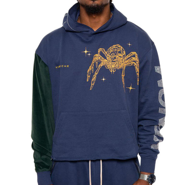 Venom biker cropped hoodie