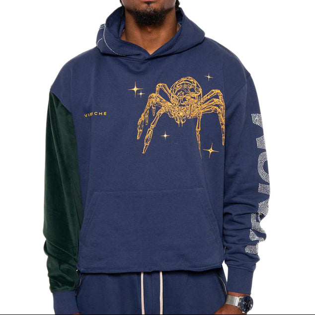 Venom biker cropped hoodie