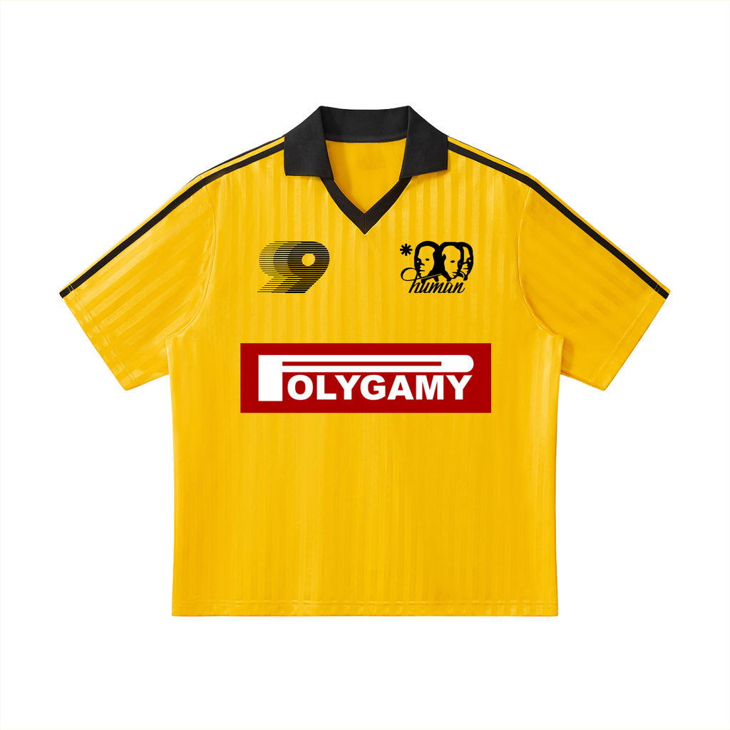 Polygamy striped soccer jersey