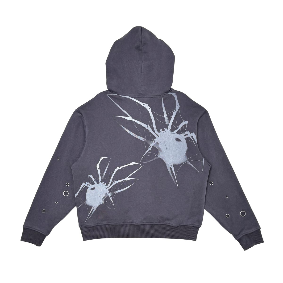 Unknown Garment-dyed, heavyweight cotton fleece cropped pullover hoodie