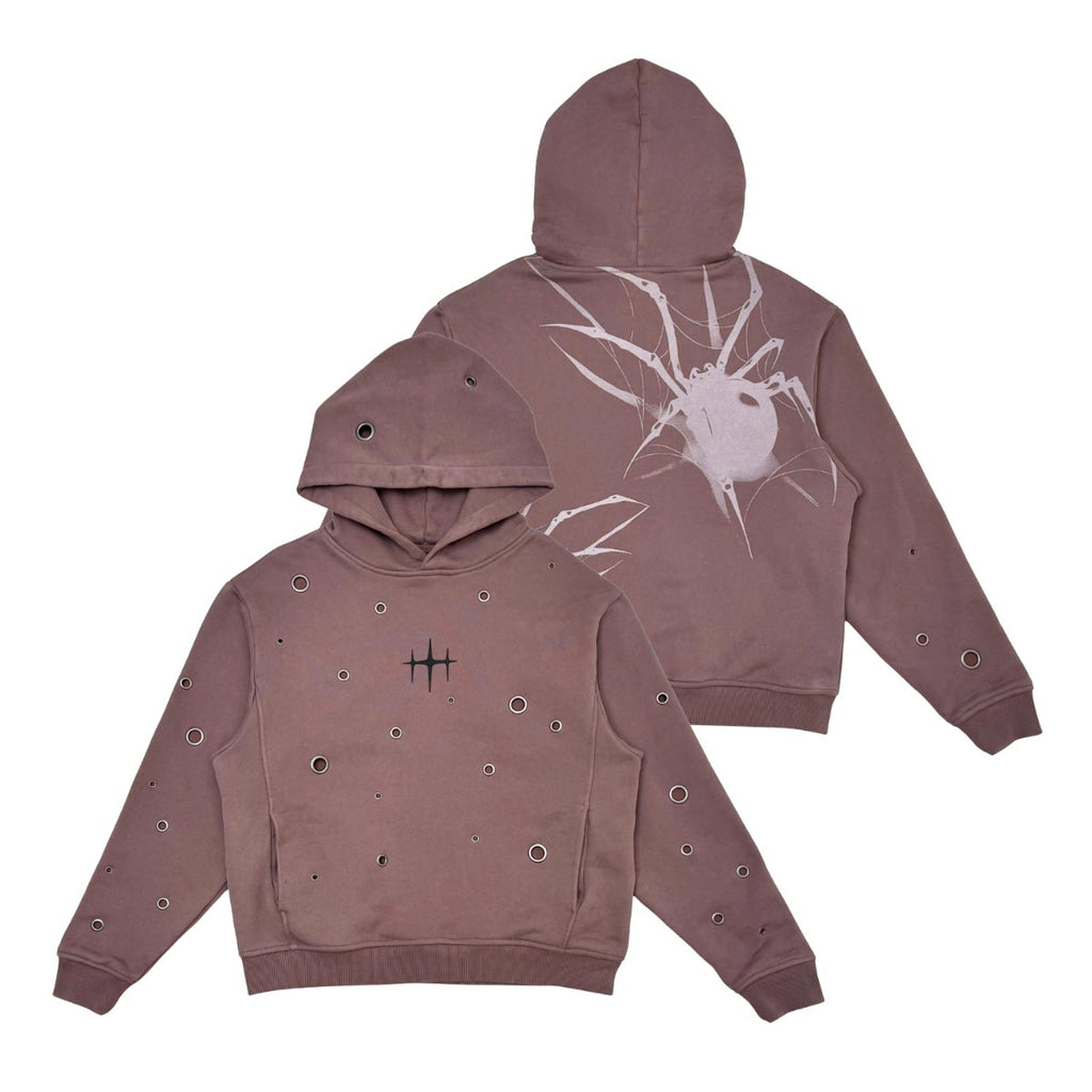 Unknown Garment-dyed, heavyweight cotton fleece cropped pullover hoodie
