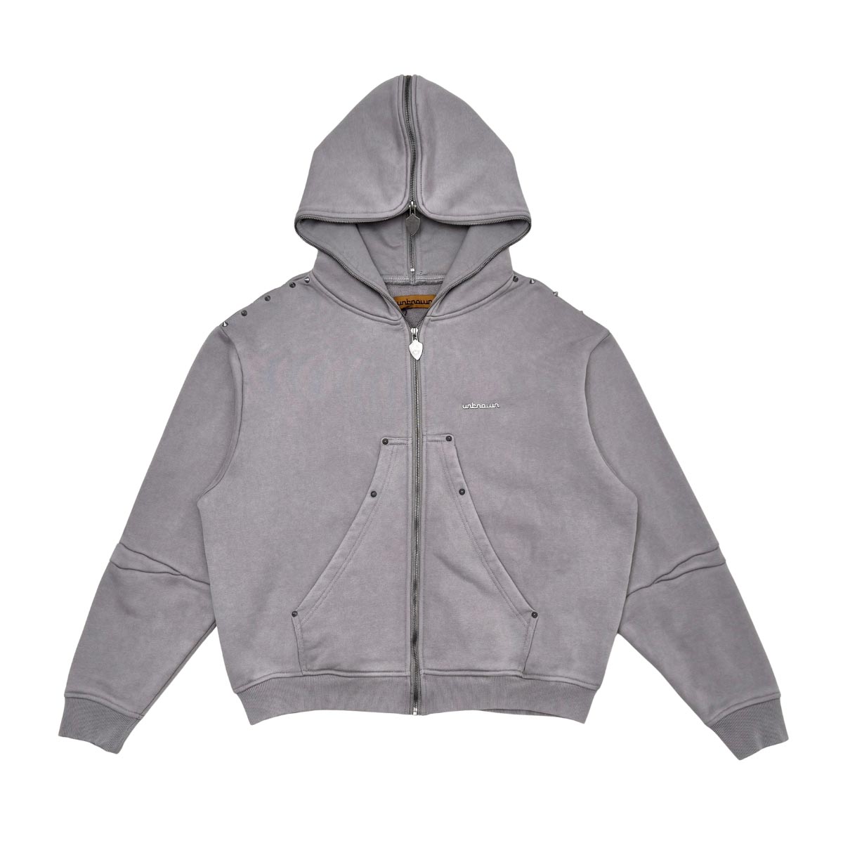 Unknown garment dyed full-zip hoodie