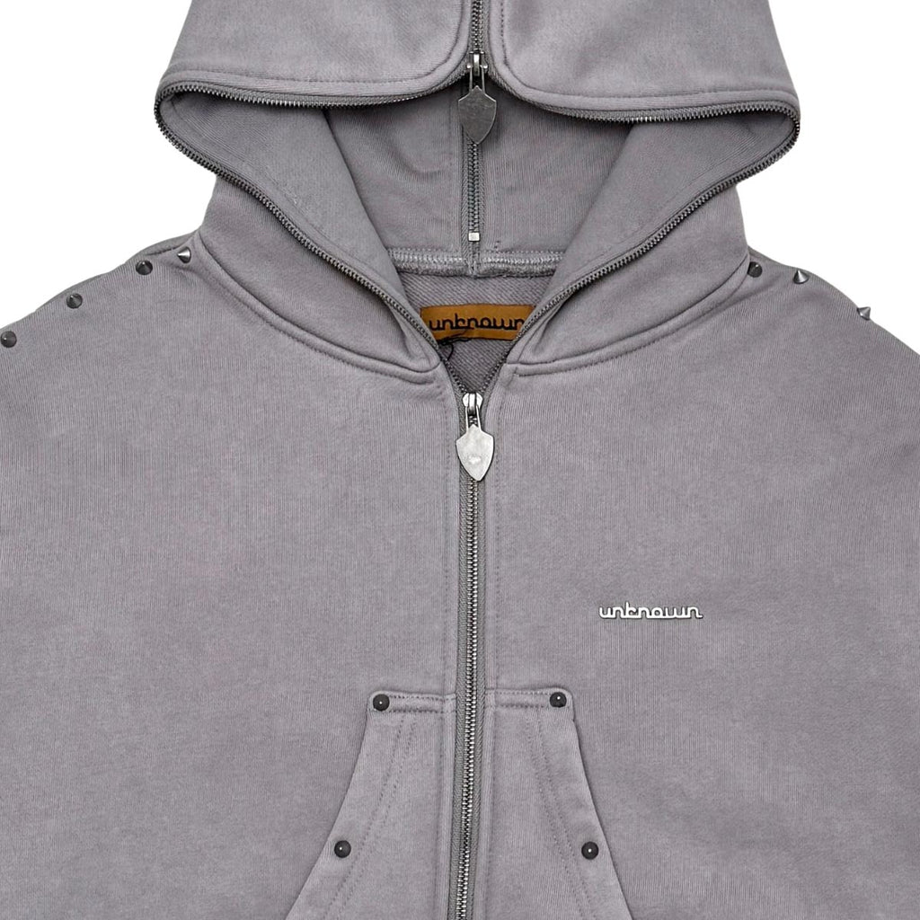 Unknown garment dyed full-zip hoodie
