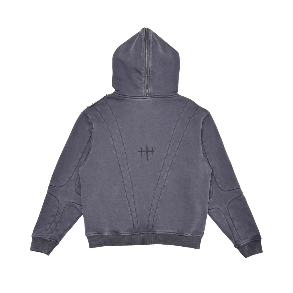 Unknown garment dyed full-zip hoodie