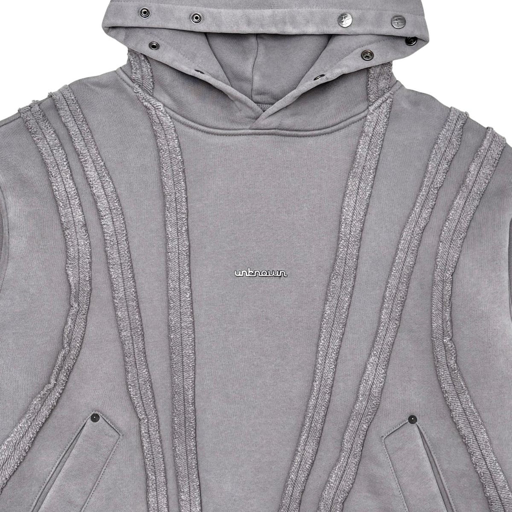 Unknown garment dyed cotton fleece pullover hoodie