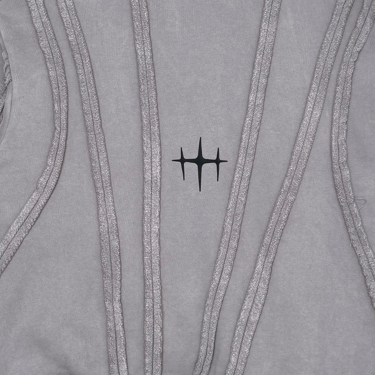 Unknown garment dyed cotton fleece pullover hoodie
