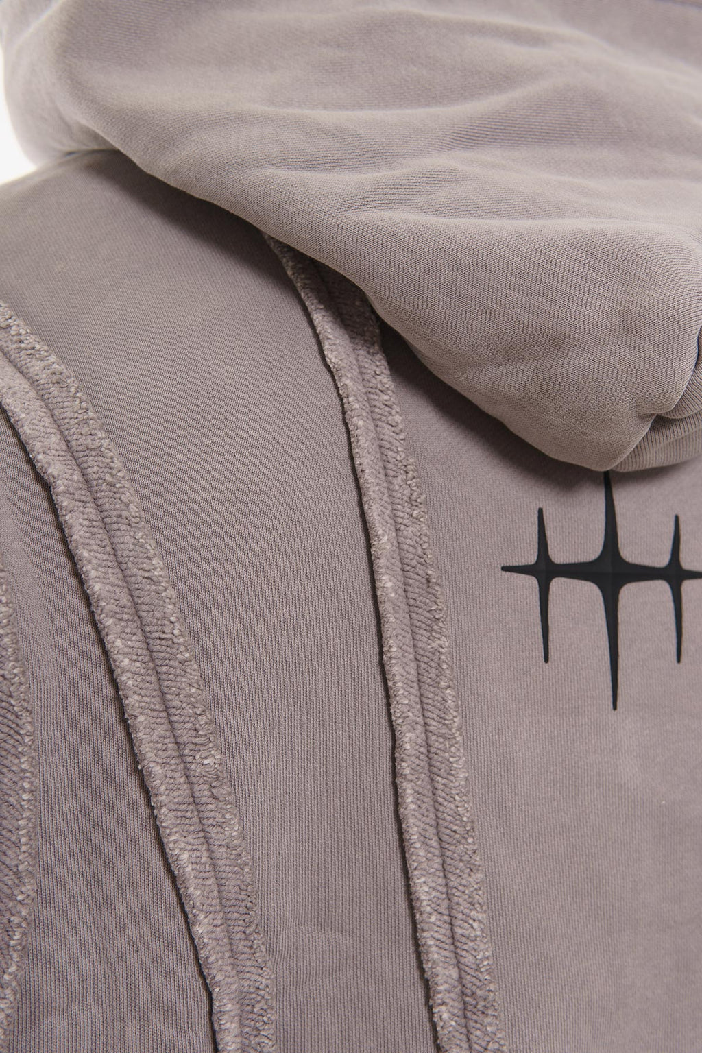 Unknown garment dyed cotton fleece pullover hoodie