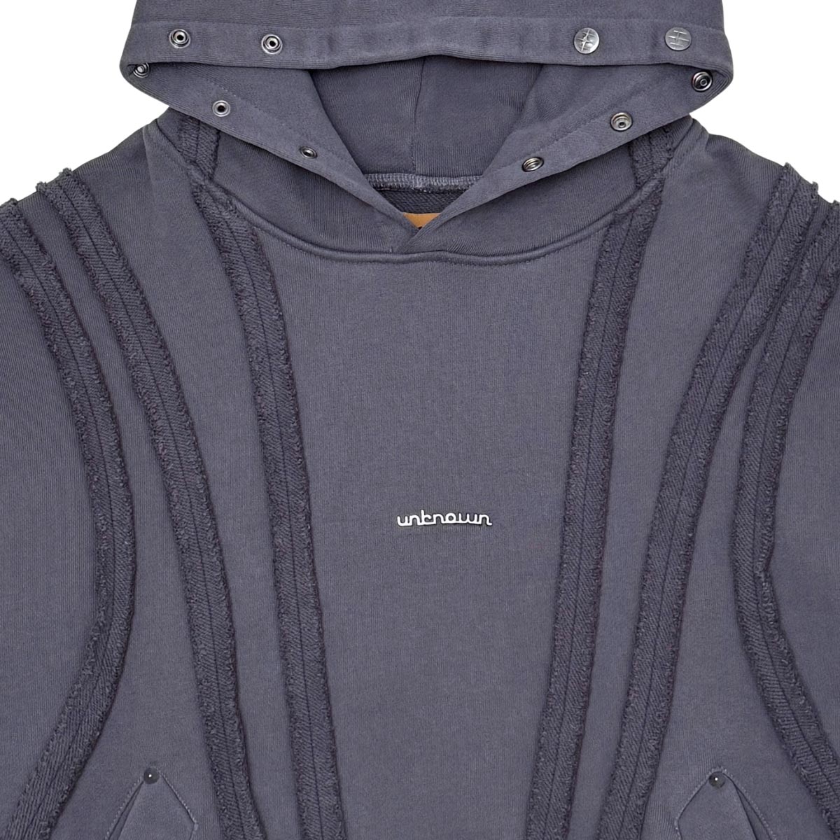 Unknown garment dyed cotton fleece pullover hoodie
