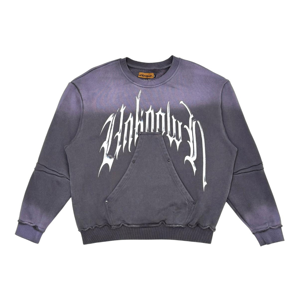 Unknown washed effect crewneck