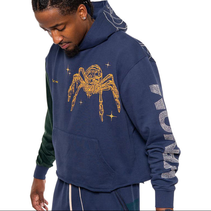 Venom biker cropped hoodie