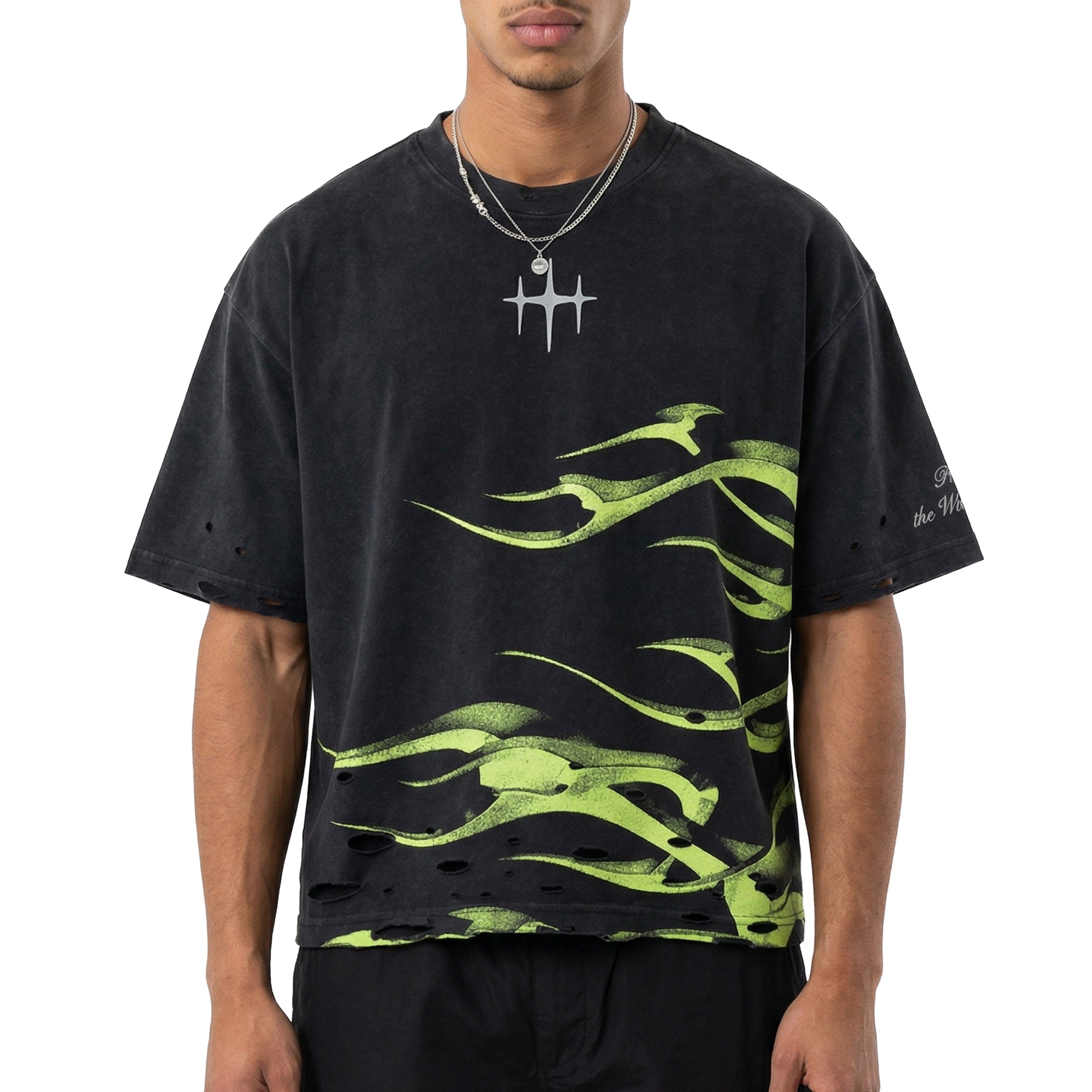 Metalic flames tee