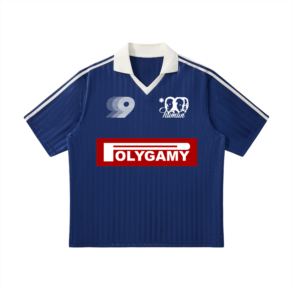 Polygamy striped soccer jersey