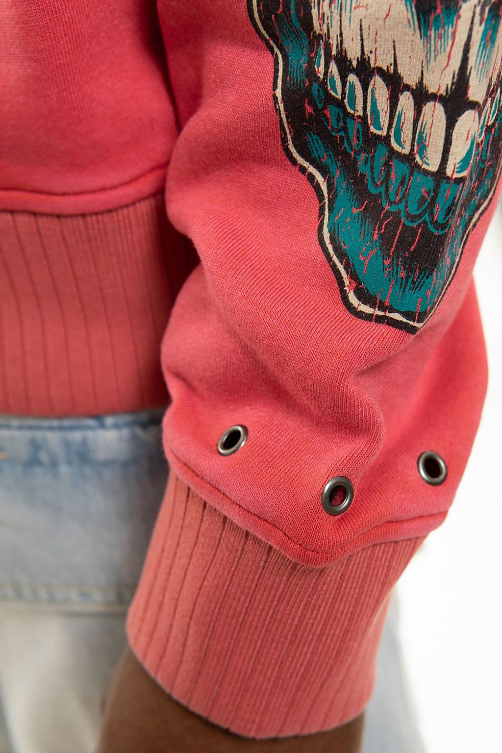 Chosen spiked skull oversized sweatshirt