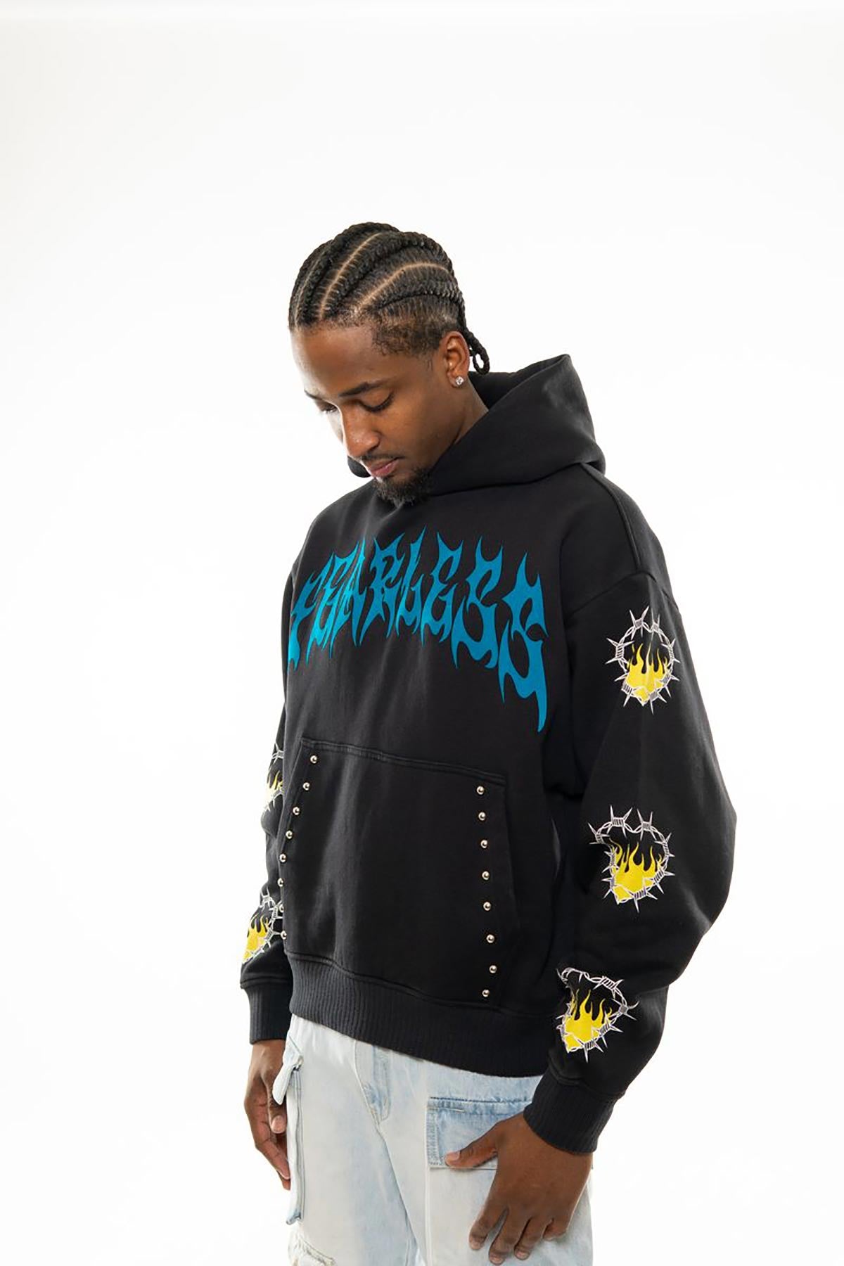 Fearless oversized pull-over hoodie
