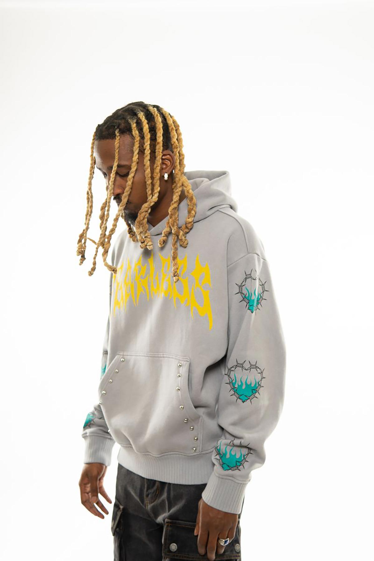 Fearless oversized pull-over hoodie