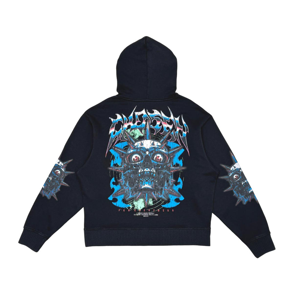 Crazy eyes oversized full zip hoodie set
