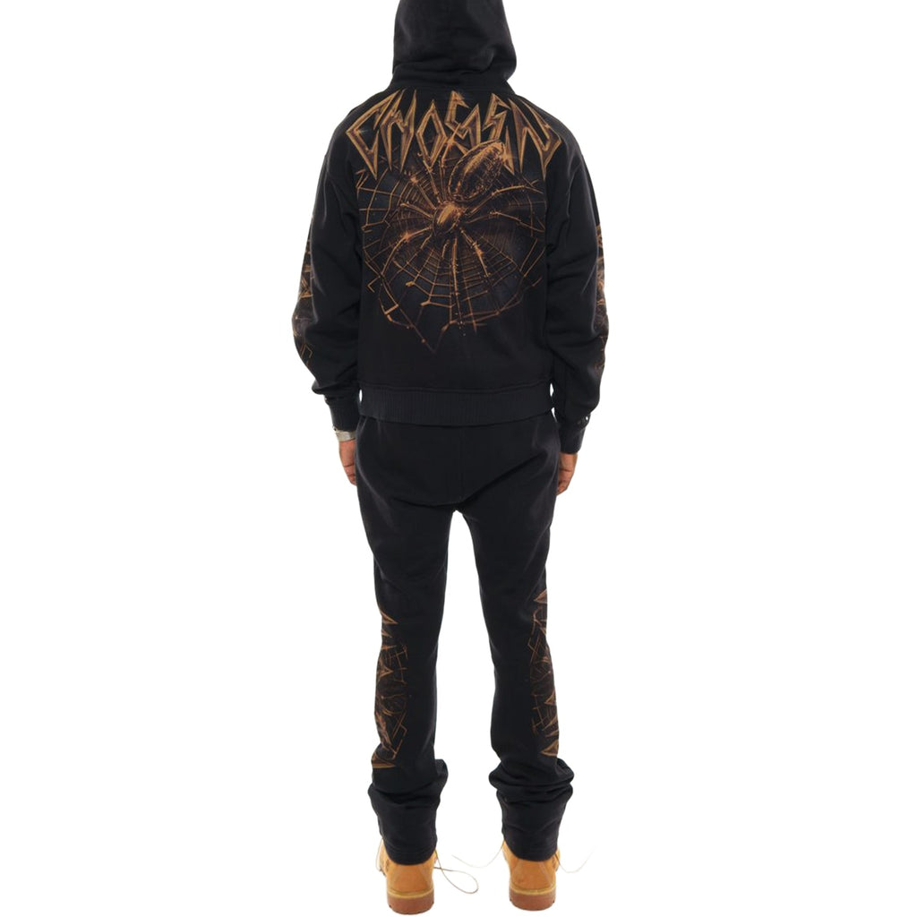 Spider oversized full zip hoodie set