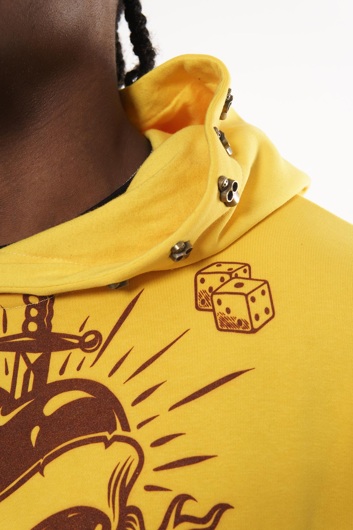 Praying hands pull over hoodie