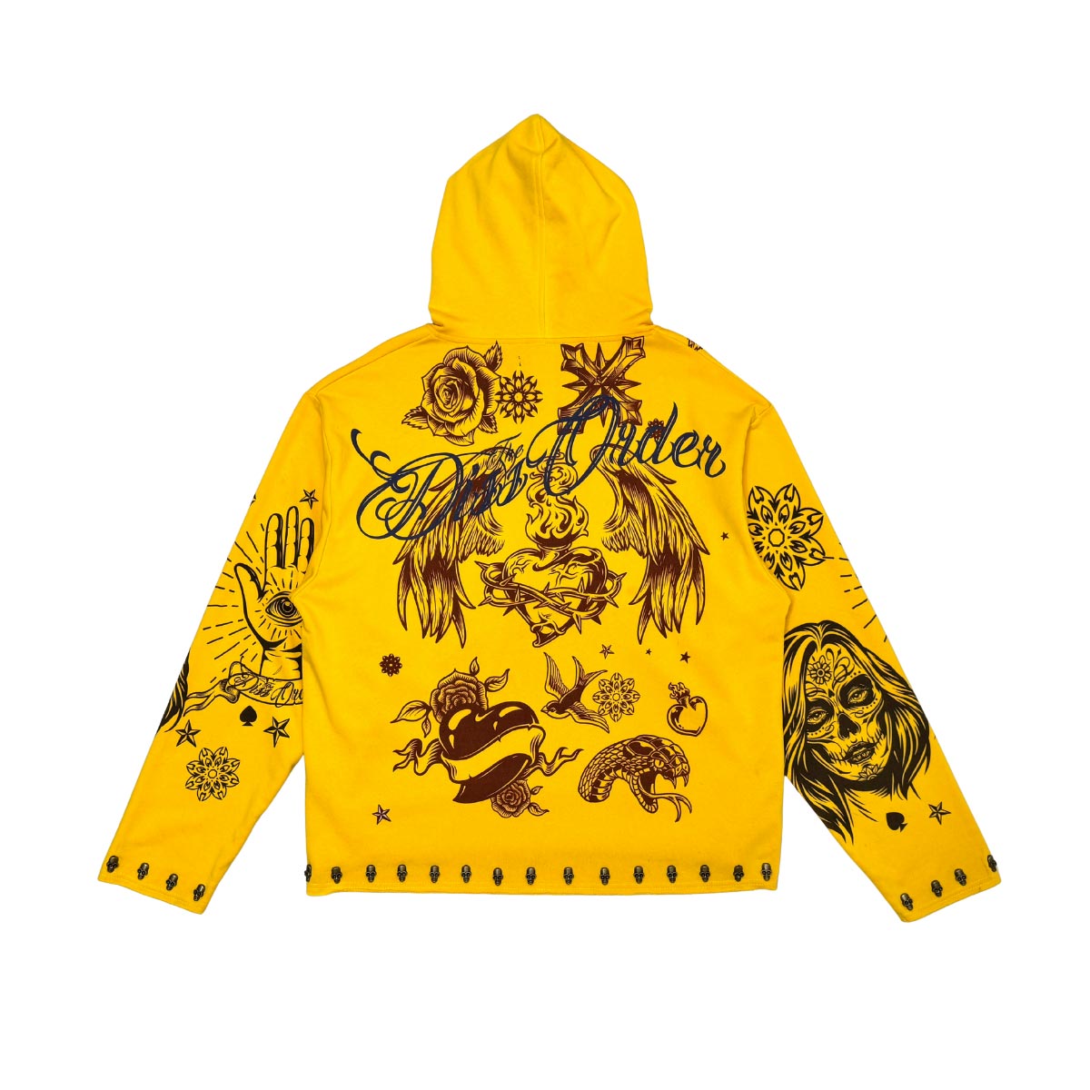 Praying hands pull over hoodie