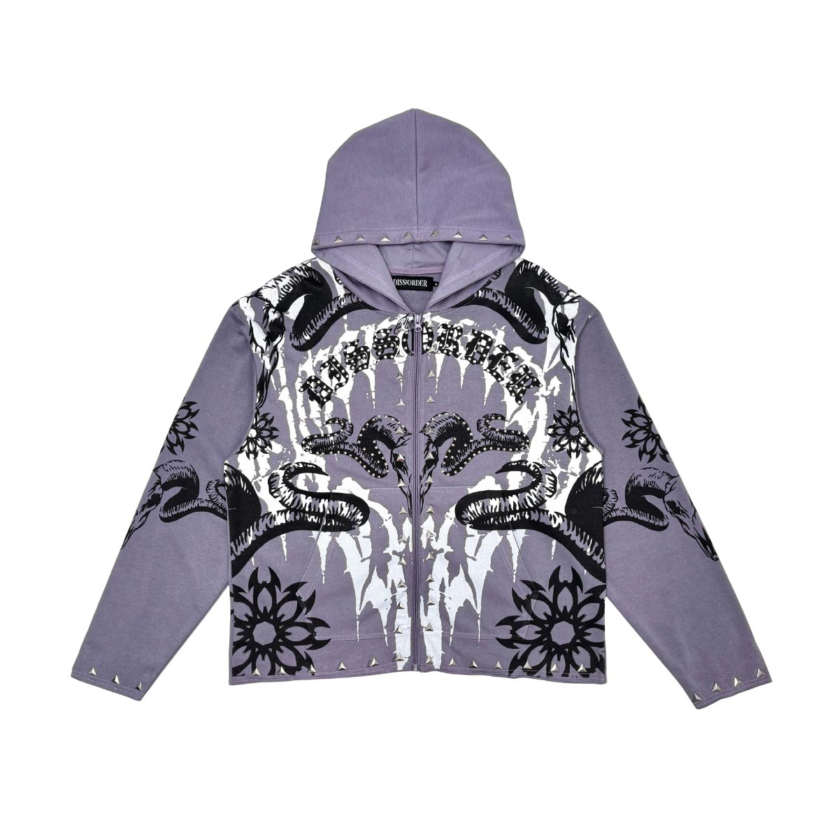 Diss the order skull zip up hoodie