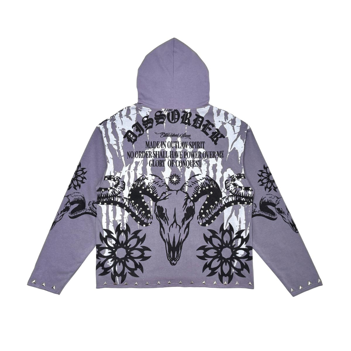 Diss the order skull zip up hoodie