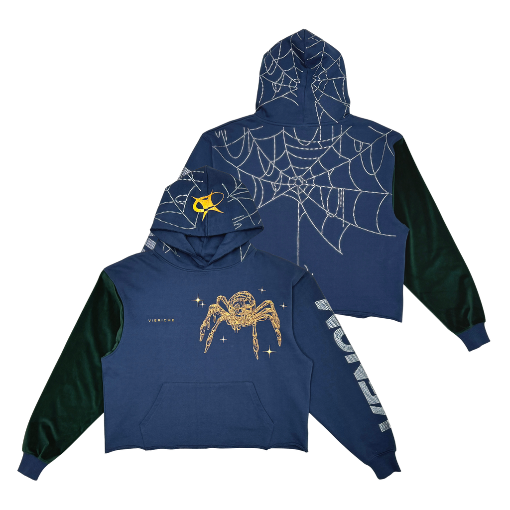 Venom biker cropped hoodie