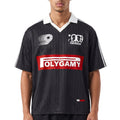 Polygamy striped soccer jersey