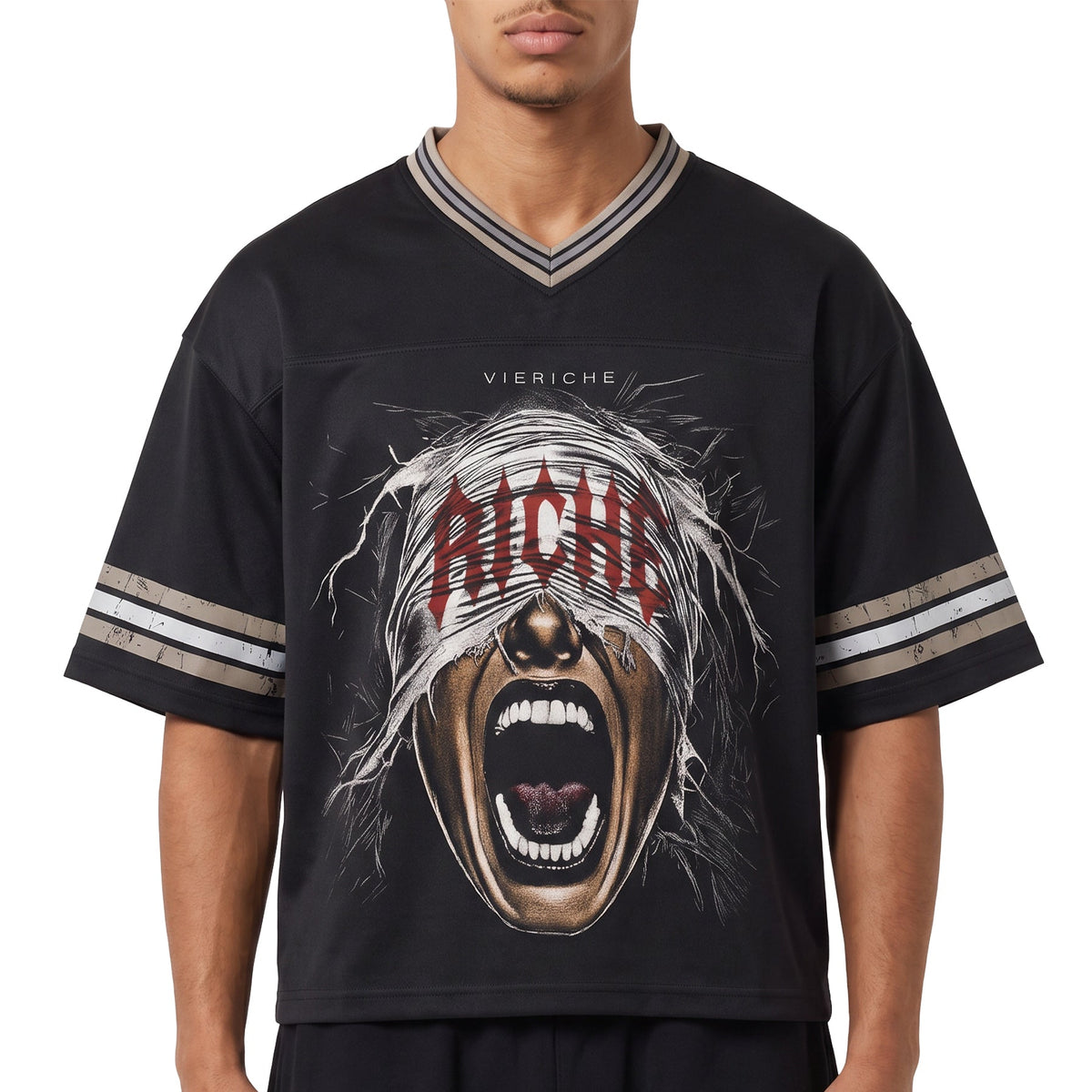 Night Scream Striped Soccer Jersey