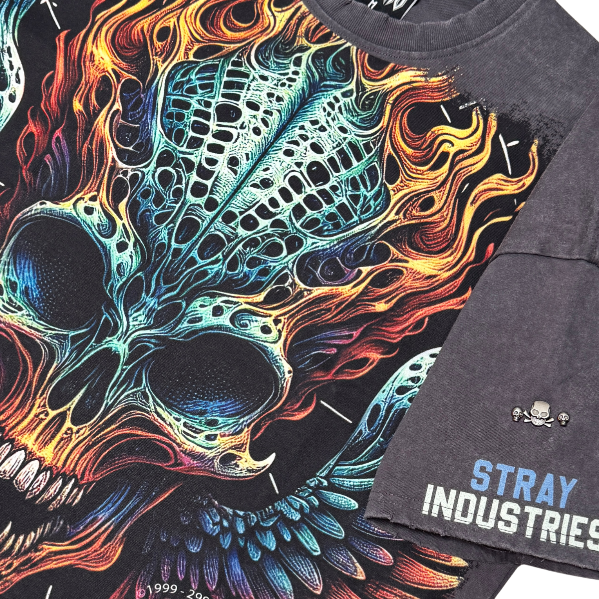 Burning skull tshirt