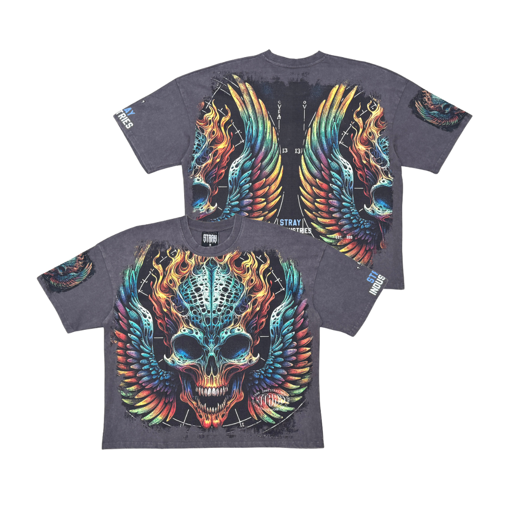 Burning skull tshirt