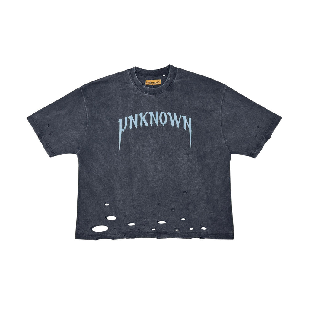 Distressed logo washed tee