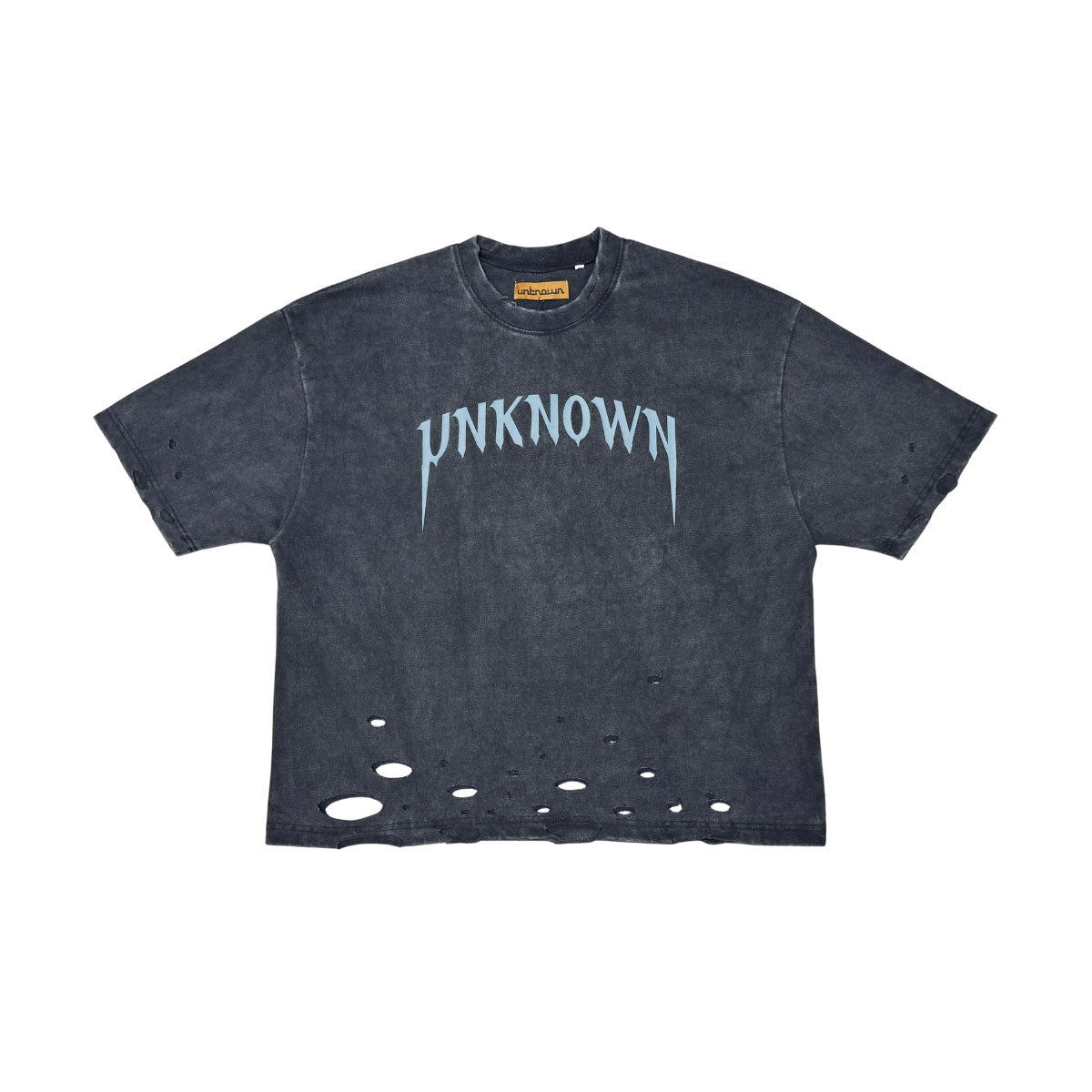 Distressed logo washed tee