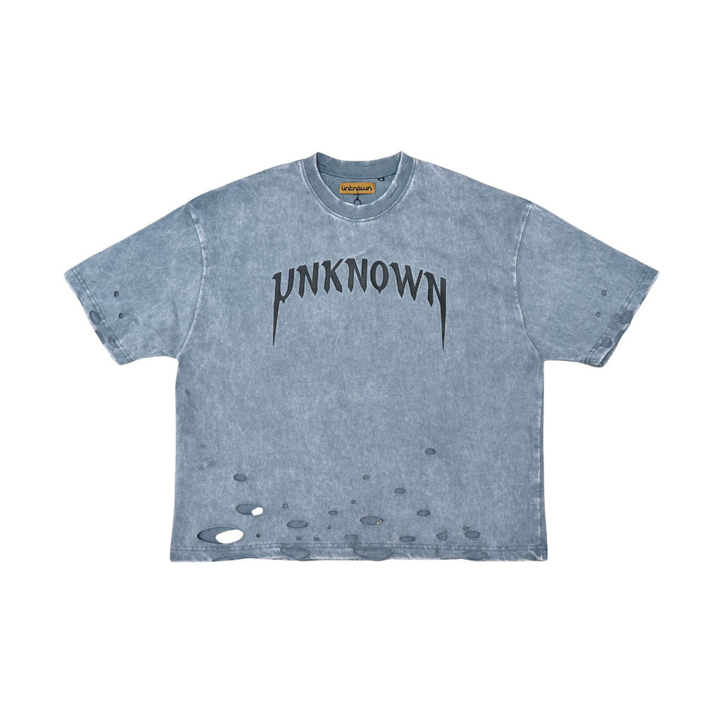 Distressed logo washed tee