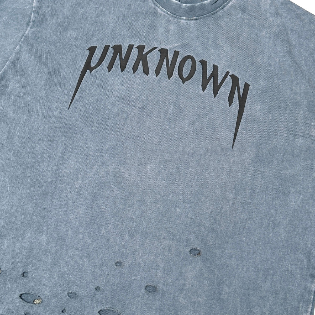 Distressed logo washed tee