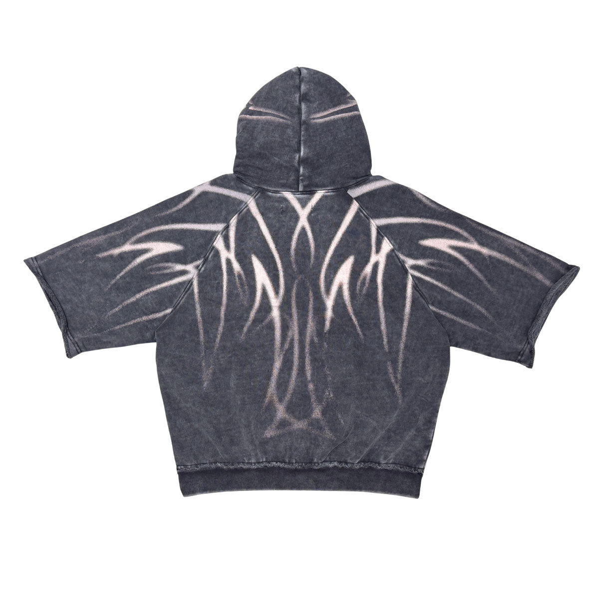 Short sleeve printed hoodie