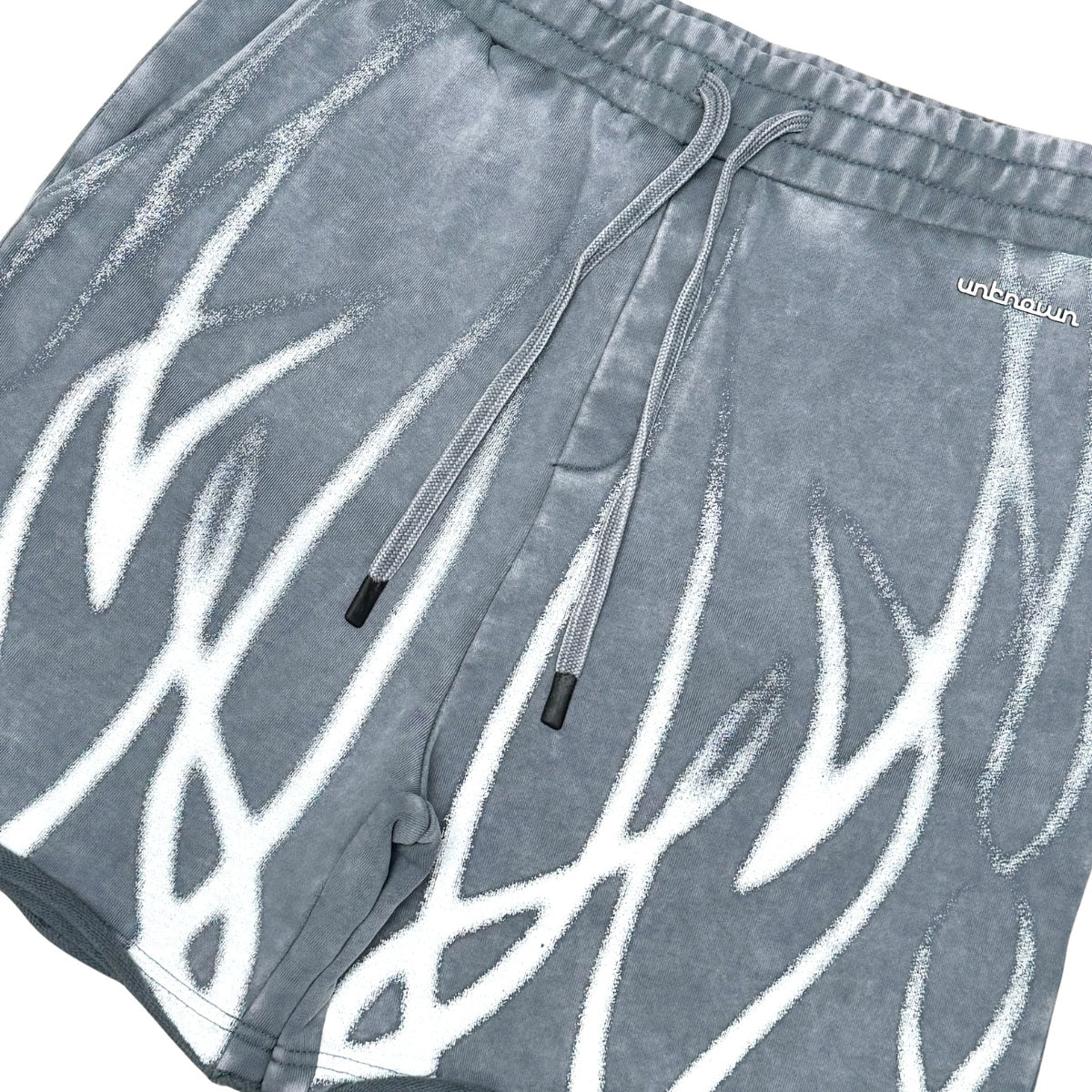 Faded flames washed shorts