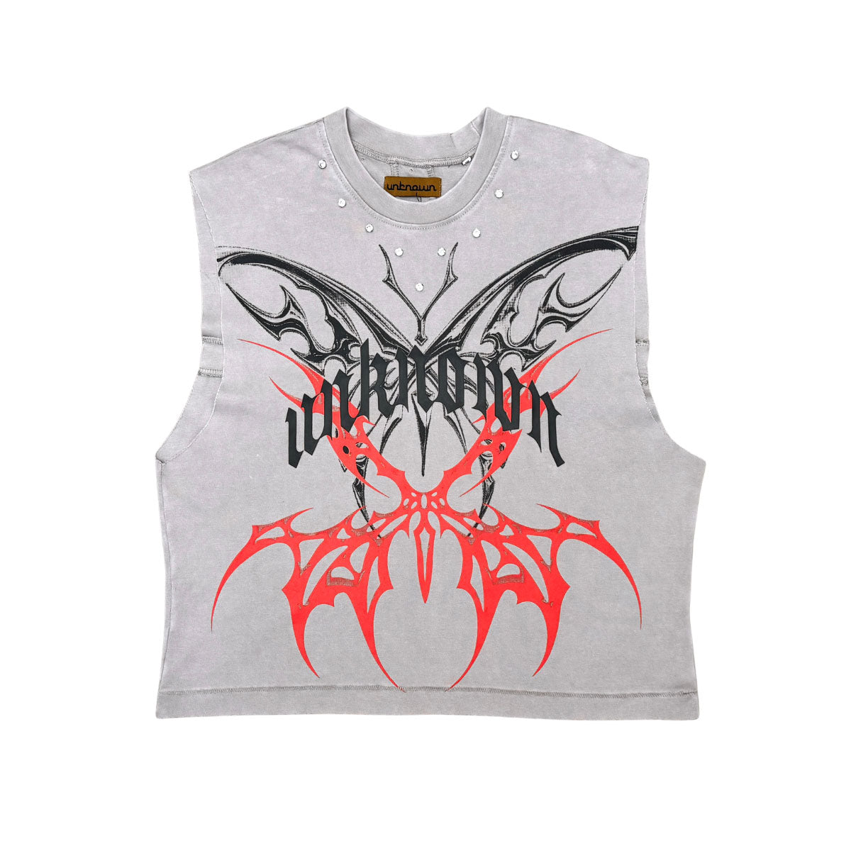 Printed wings sleeveless tee