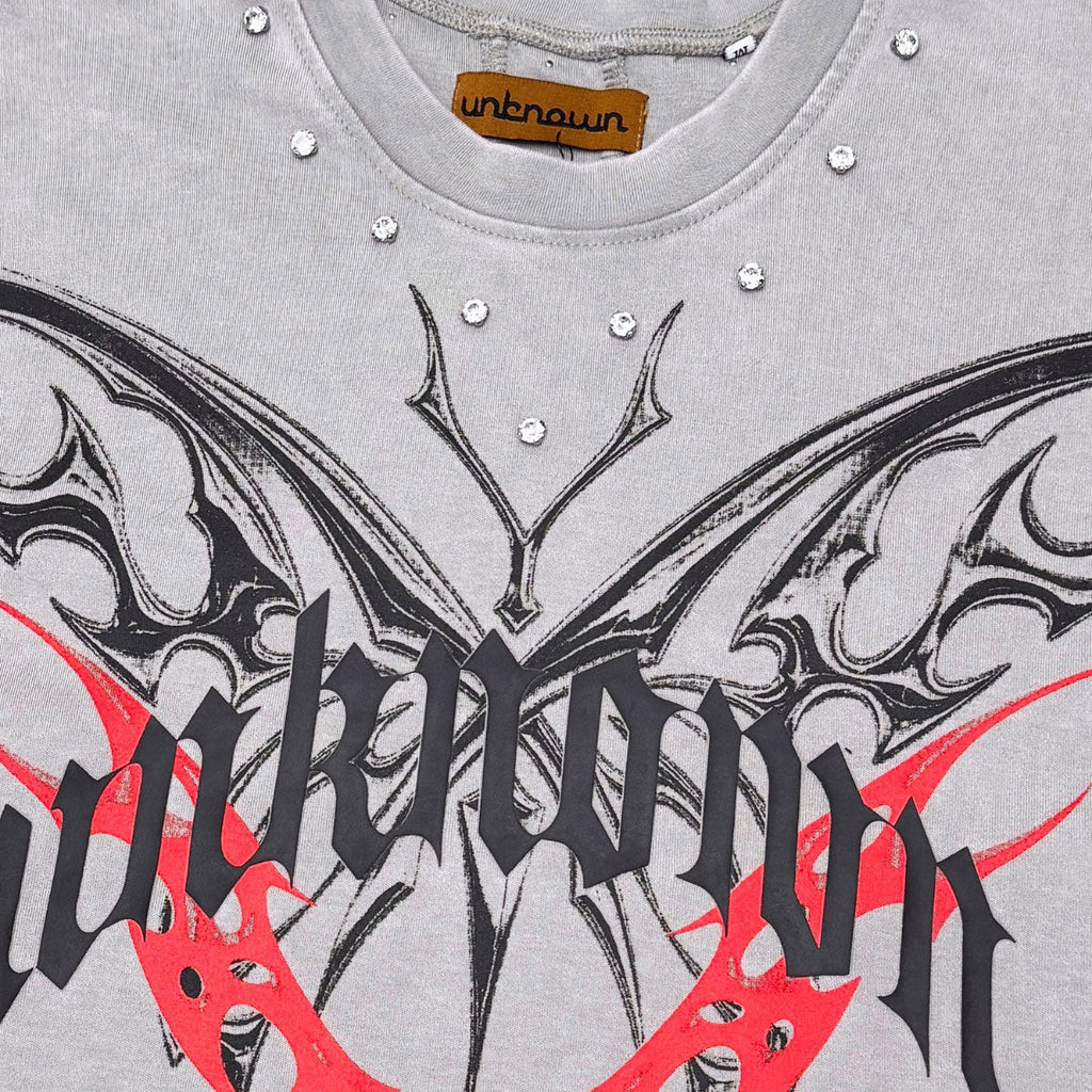 Printed wings sleeveless tee