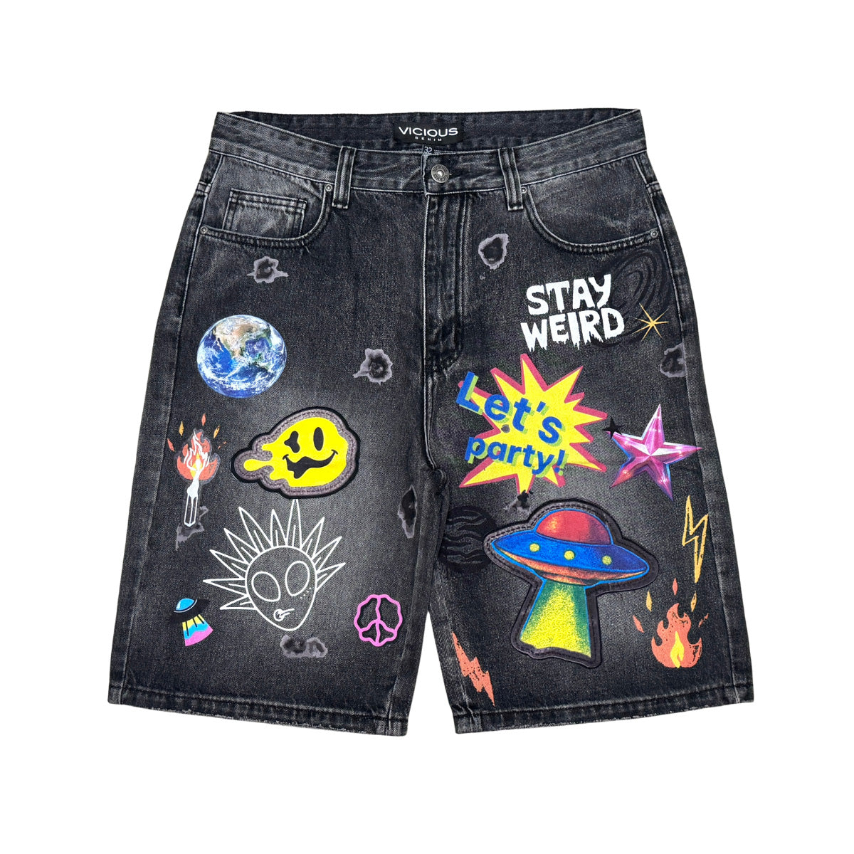 Cosmic misfit shorts