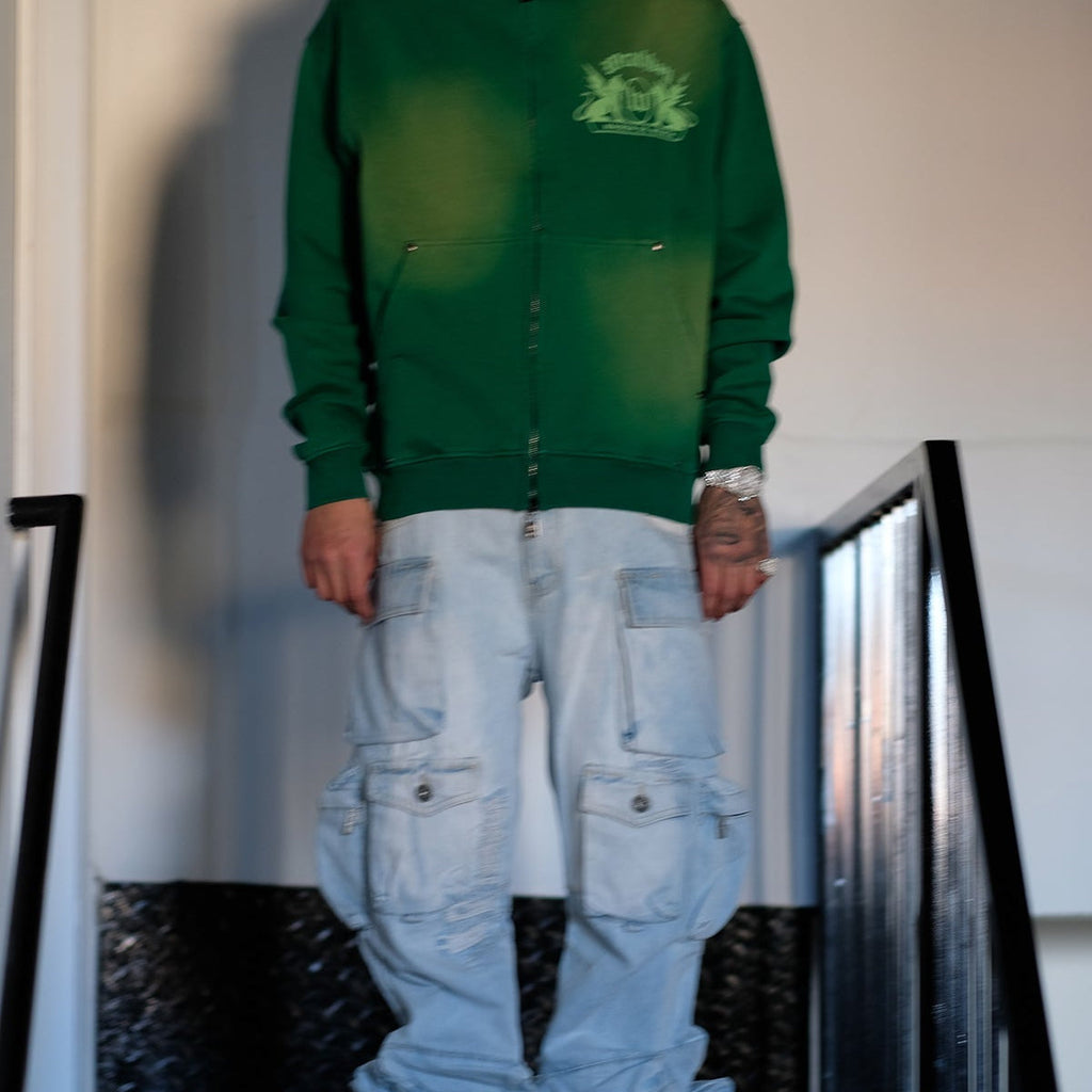 Multi cargo baggy/ loose fit denim