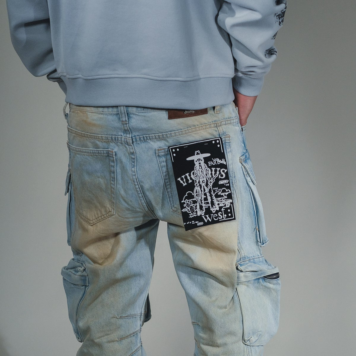 Multi cargo baggy/ loose fit denim