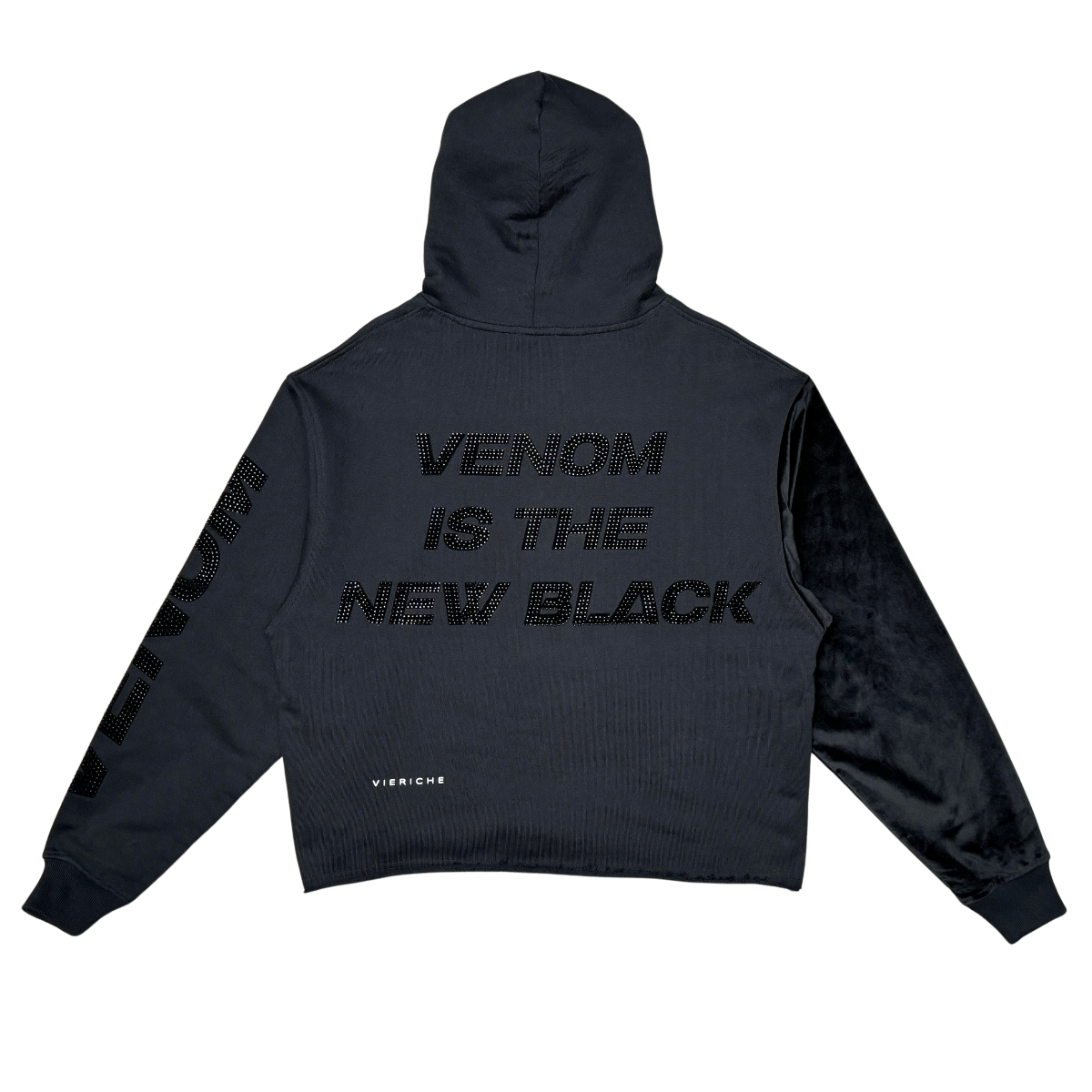 Venom biker cropped hoodie