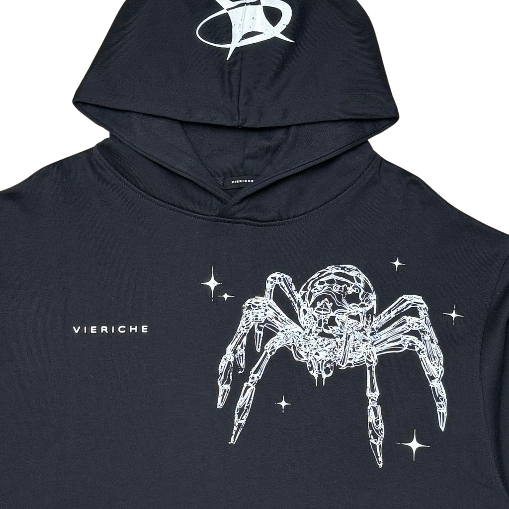 Venom biker cropped hoodie