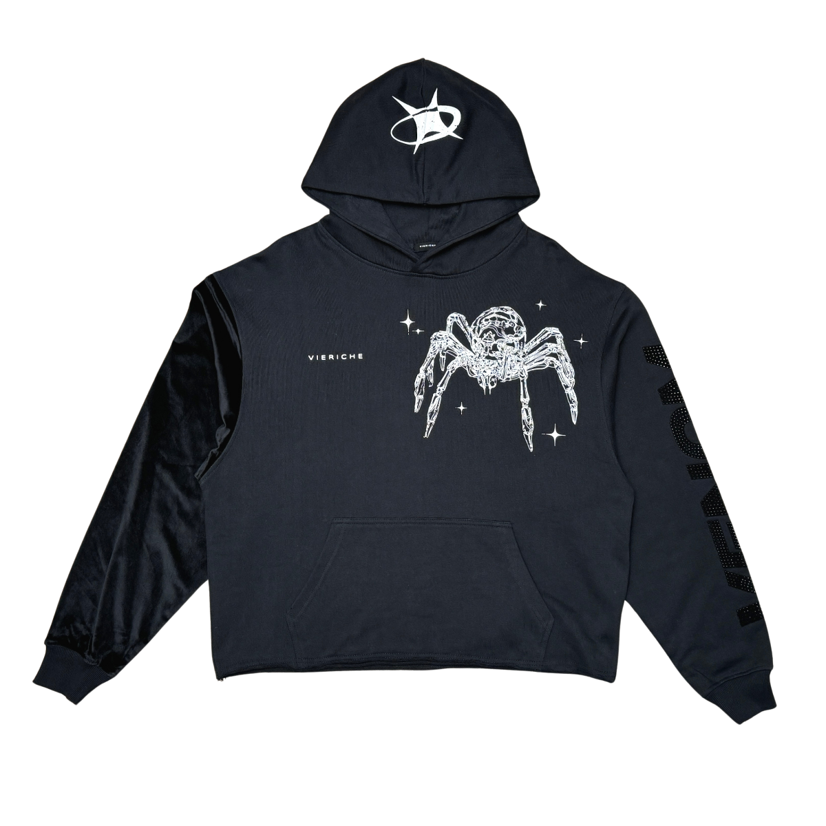 Venom biker cropped hoodie