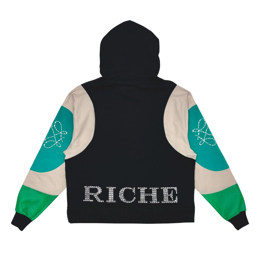 Embossed v hoodie