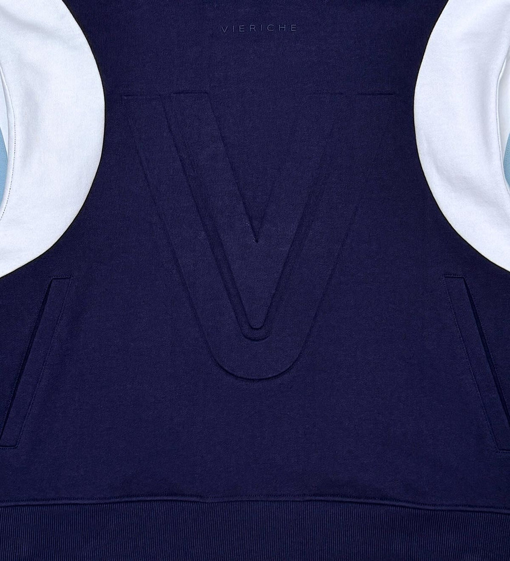 Embossed v hoodie