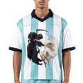 Duality Striped Collared Soccer Jersey