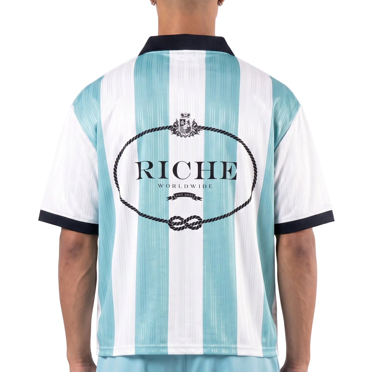Duality Striped Collared Soccer Jersey